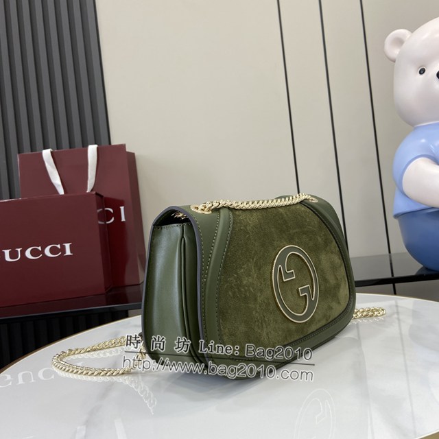 Gucci專櫃古馳最新款Blondie系列小號肩背包磨砂原廠皮斜挎女包 jh2120型號：815715